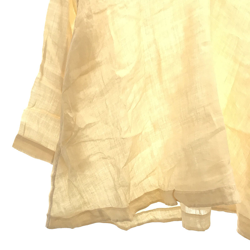 45r / フォーティファイブアール リネンVネック フレアライン ブラウス シャツ