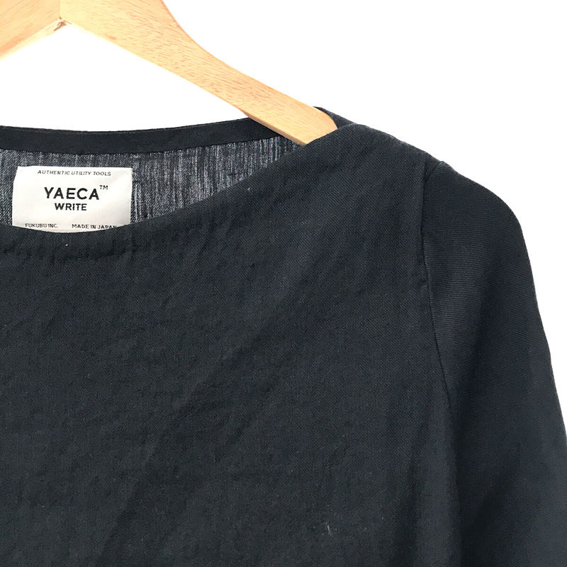 YAECA WRITE / ヤエカ ライト リネンレーヨン サイドスリット ブラウス シャツ