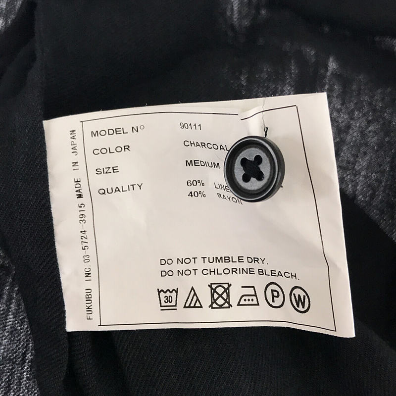 YAECA WRITE / ヤエカ ライト リネンレーヨン サイドスリット ブラウス シャツ