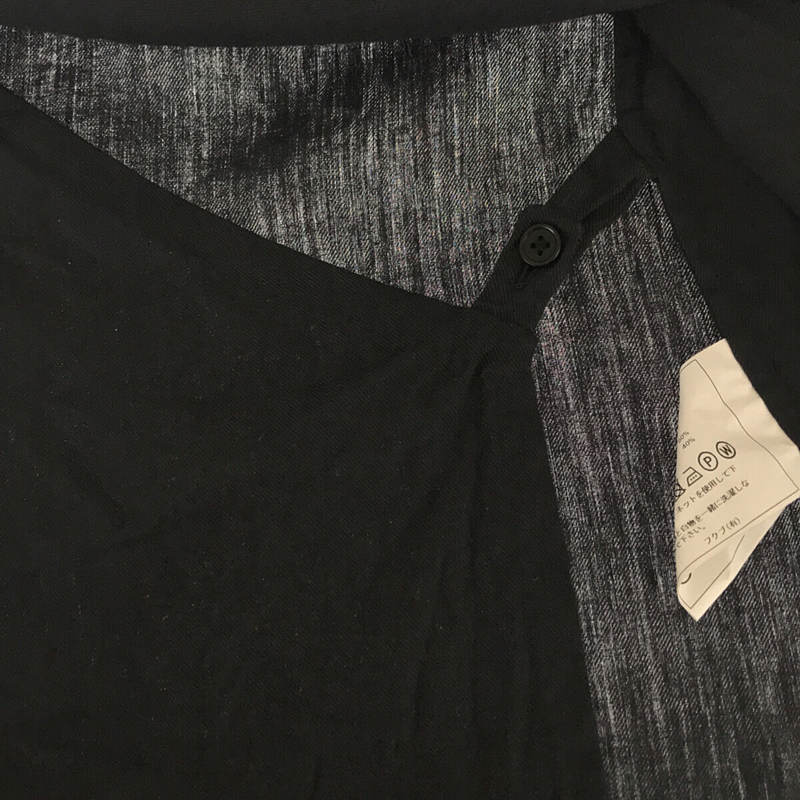 YAECA WRITE / ヤエカ ライト リネンレーヨン サイドスリット ブラウス シャツ