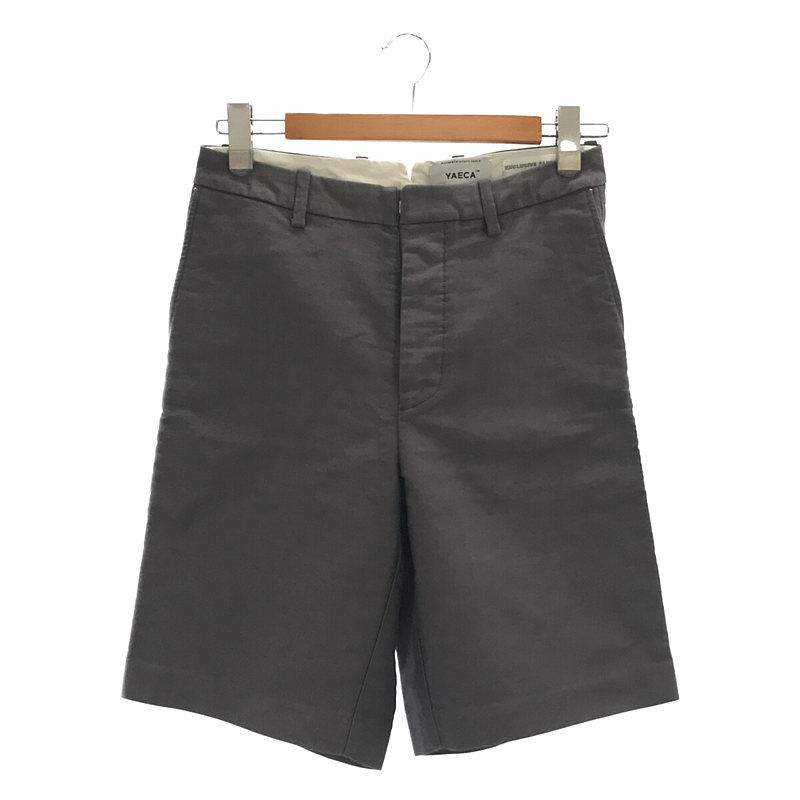YAECAヤエカ 麻100% ハーフパンツ 12636 サイズM 美品 コットンリネン モールスキン ハーフパンツ | ブランド古着の