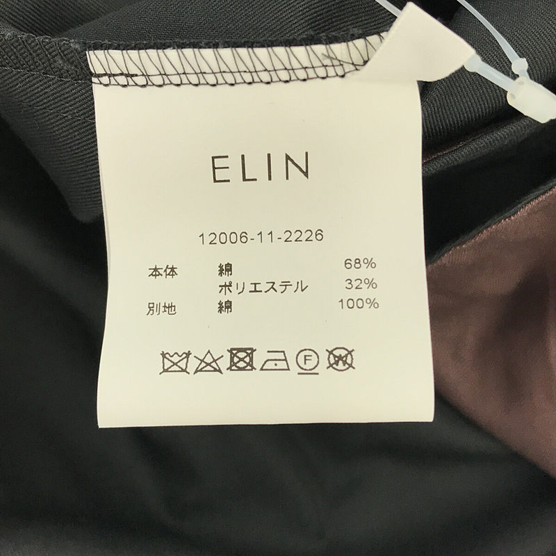 ELIN / エリン チノワークトップ ノーカラー シャツ