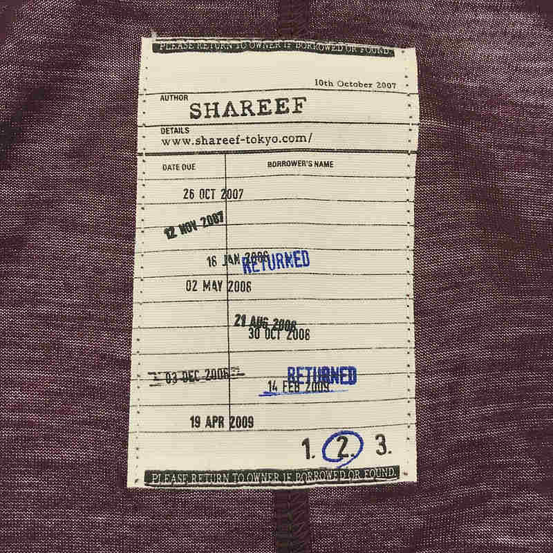 SHAREEF / シャリーフ リヨセル コットン ビッグTシャツ