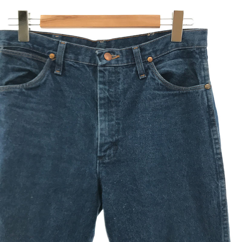 WRANGLER / ラングラー MEXICO メキシコ製 5P レザーパッチ カットオフ加工 デニムパンツ