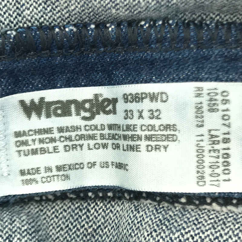 WRANGLER / ラングラー MEXICO メキシコ製 5P レザーパッチ カットオフ加工 デニムパンツ