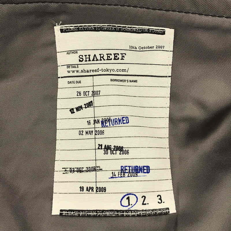 SHAREEF / シャリーフ 2TONE JQ BIG HOODED COAT ジャガード モッズコート