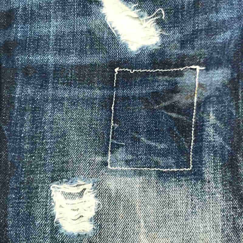 DSQUARED2 / ディースクエアード 5P DENIM PANTS レザーパッチ ペンキ・ダメージ加工 デニムパンツ