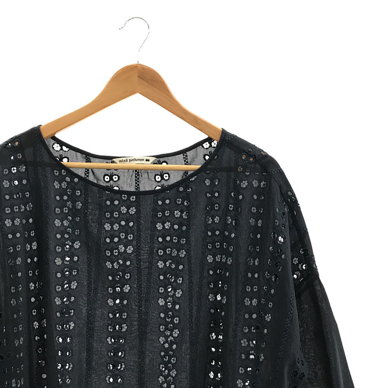 mina perhonen / ミナペルホネン chiyo 蝶々 カットワーク刺繍 choucho ブラウス