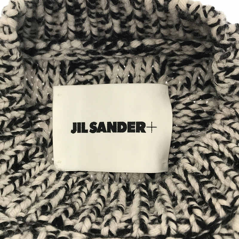 JIL SANDER+ / ジルサンダープラス ワンポイント ロゴ ミックス ウール ニット セーター 保存袋有