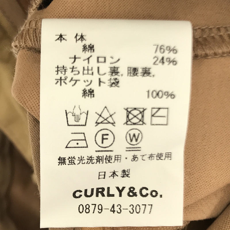 CURLY / カーリー ベルト付き タック入り スラックス パンツ