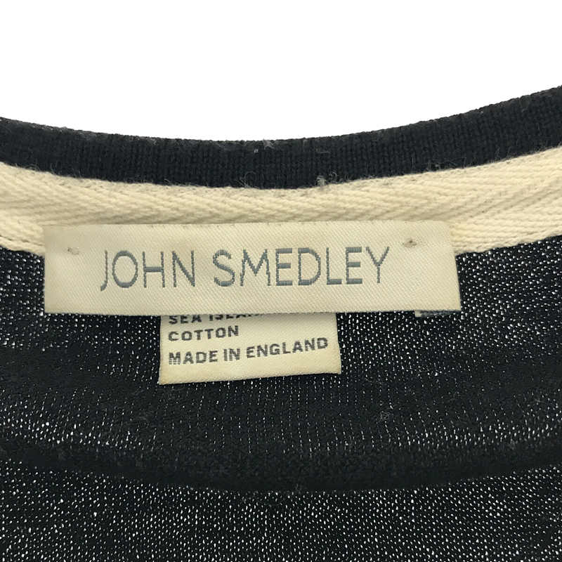JOHN SMEDLEY / ジョンスメドレー チェーンステッチ シーアイランドコットン Vネック 半袖ニット