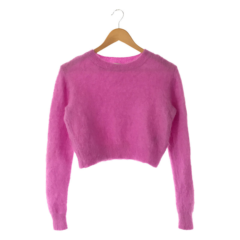 MOHAIR CREW NECK PULLOVER モヘア ウール ショート丈 クルーネック プルオーバー ニット