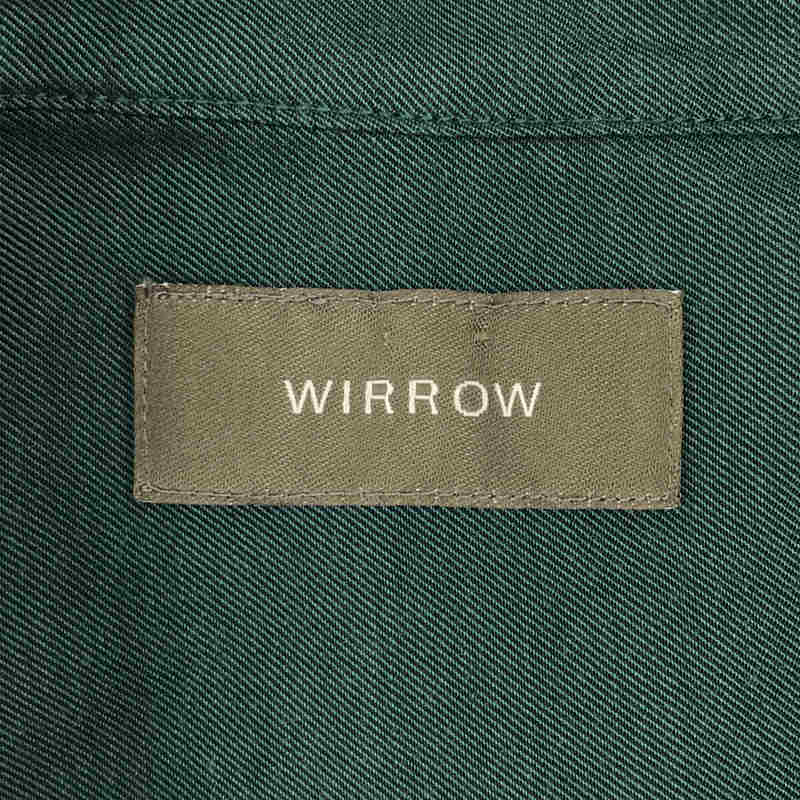 WIRROW / ウィロウ 2022AW Cupro cotton stand collar shirt (unisex) キュプラ ビッグシルエット バンドカラー シャツ ユニセックス
