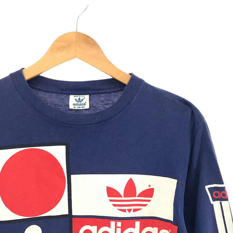 70s VINTAGE ヴィンテージ USA製 トレフォイルロゴ 札幌オリンピック 両面 プリント ロンT カットソーadidas / アディダス