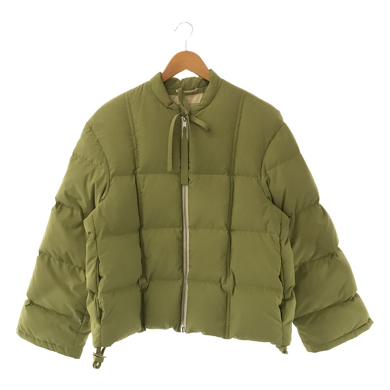 Short Down Jacket イタリア製 バイカラー ショート ダウン ジャケット 持運び収納袋有