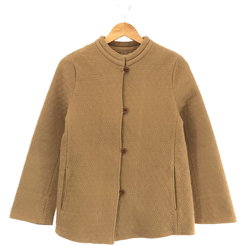 SKIMMIA QUILT JACKET オーガニック コットン ノーカラー キルティング ジャケット