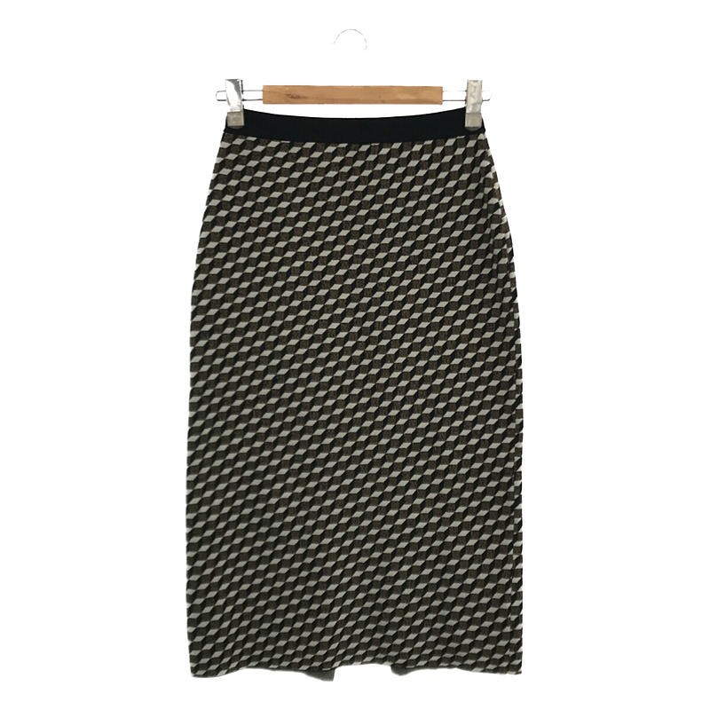 BLOCK JACQUARD TIGHT SKIRT ブロックジャガード タイトスカート