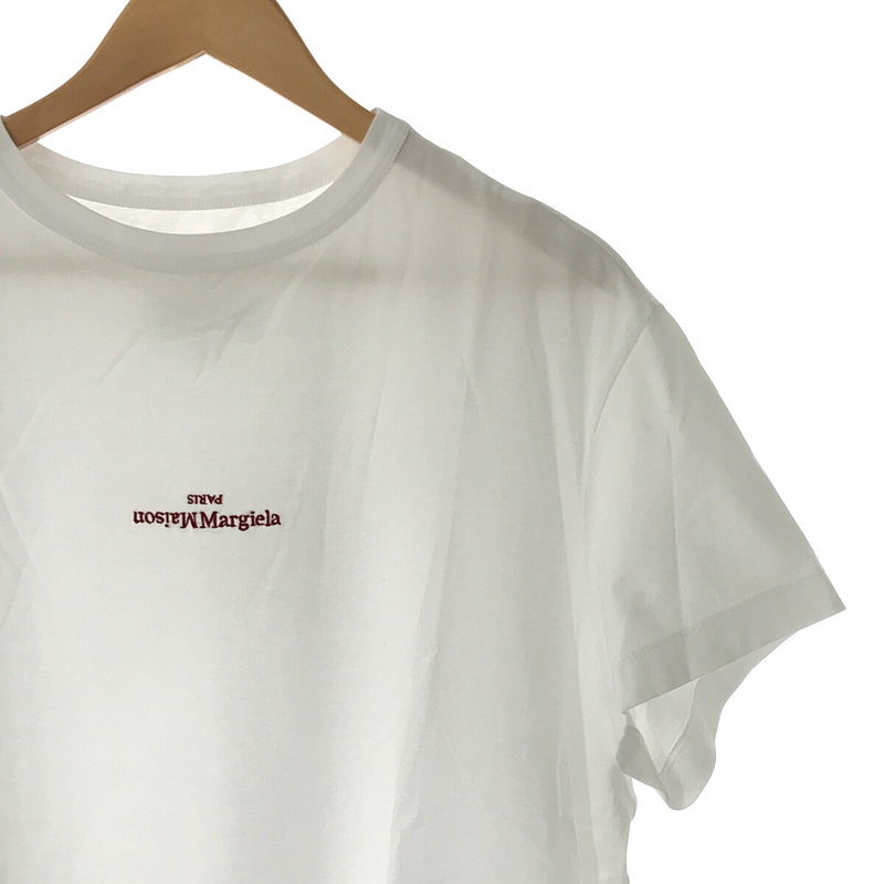 Maison Margiela / メゾンマルジェラ ⑩ 刺繍 反転 ロゴ Tシャツ カットソー white