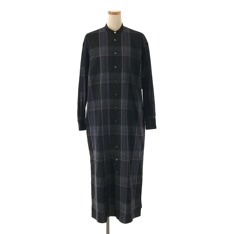 SUPER LIGHT WOOL CHECK MAXI ONE-PIECE スーパー ライト ウール チェック マキシ ワンピース