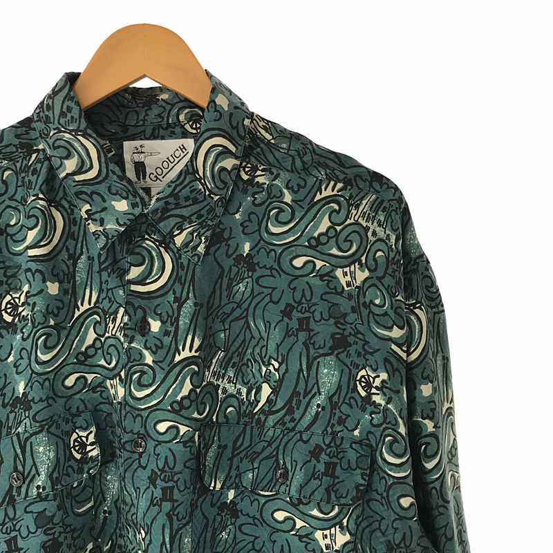 VINTAGE / ヴィンテージ古着 Goouch / グーチ 総柄 シルク シャツ
