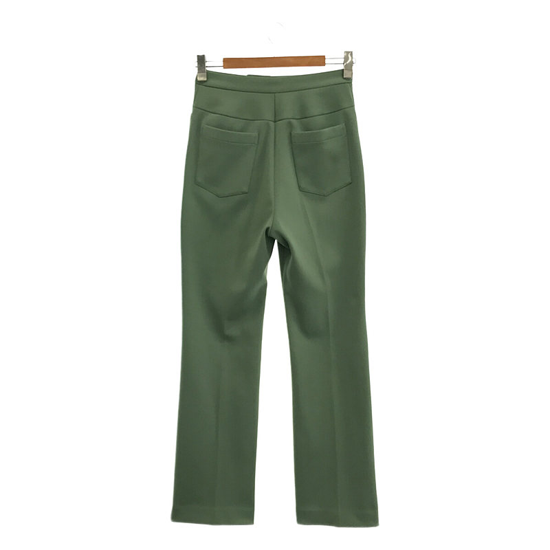 6(ROKU) / ロク JERSEY BOOT CUT PANTS ジャージブーツカットパンツ green