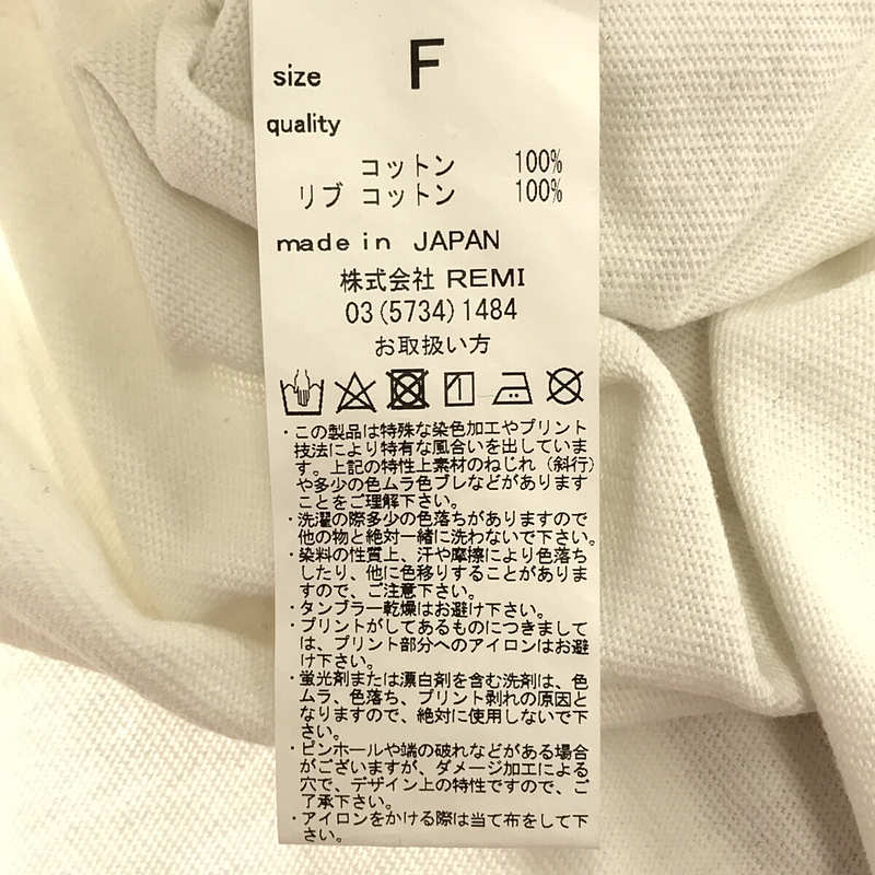 L'Appartement / アパルトモン 【REMI RELIEF/レミレリーフ】Graphic L/S T-SH グラフィック スリーブ スウェット プルオーバー