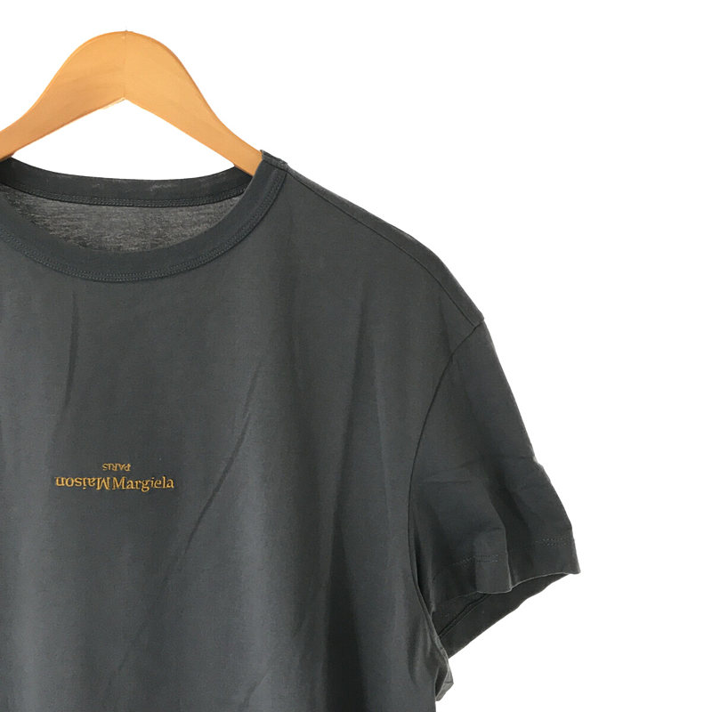 Maison Margiela / メゾンマルジェラ ⑩ 刺繍 反転 ロゴ Tシャツ カットソー navy