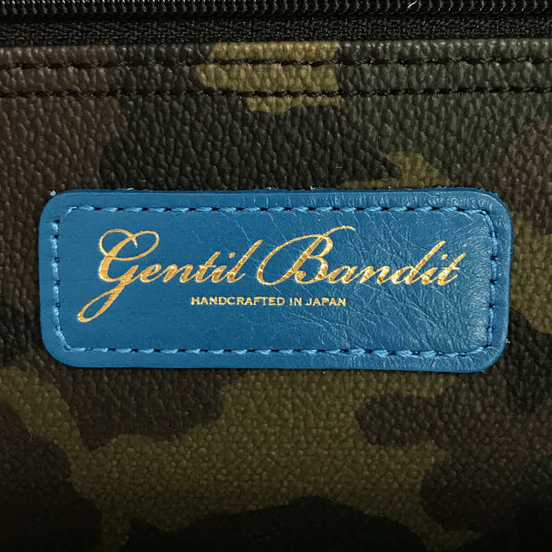 GENTIL BANDIT / ジャンティバンティ × Demodee / デモデ コラボ 別注 2way チャーム付き ペンキ加工  迷彩 カモ柄 異素材 切替 ファー ショルダー トートバッグ