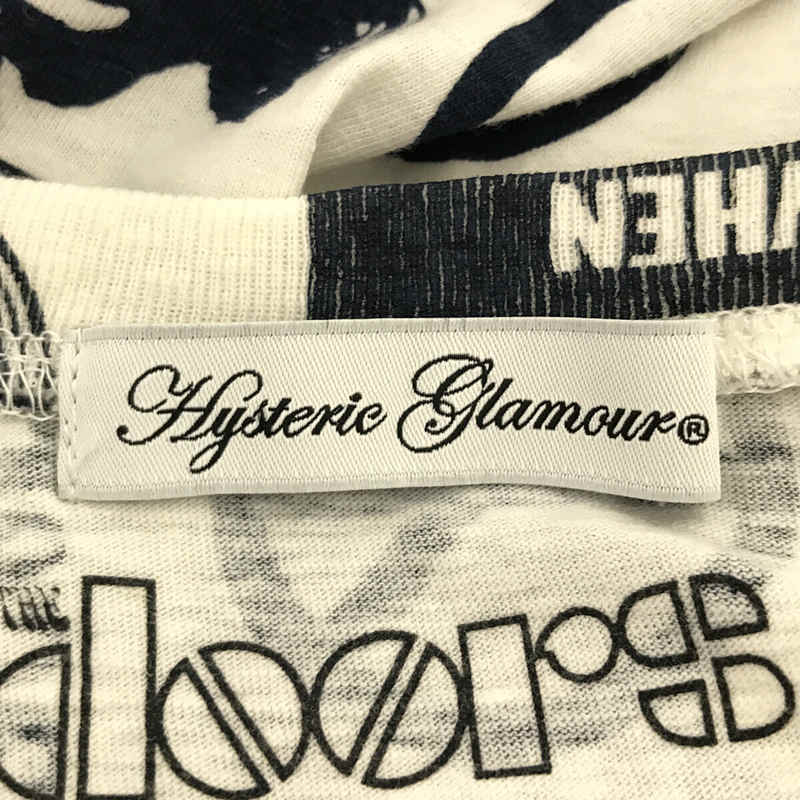 HYSTERIC GLAMOUR / ヒステリックグラマー × The Doors ドアーズ コラボ 総柄 プリント 半袖 Tシャツ