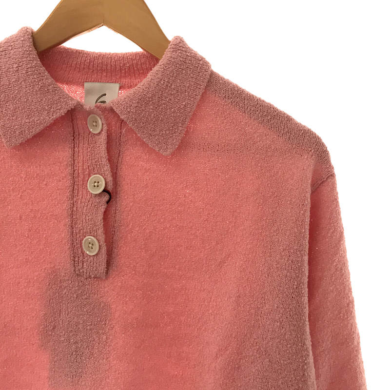 6(ROKU) / ロク COLLAR KNIT カラーニット pink