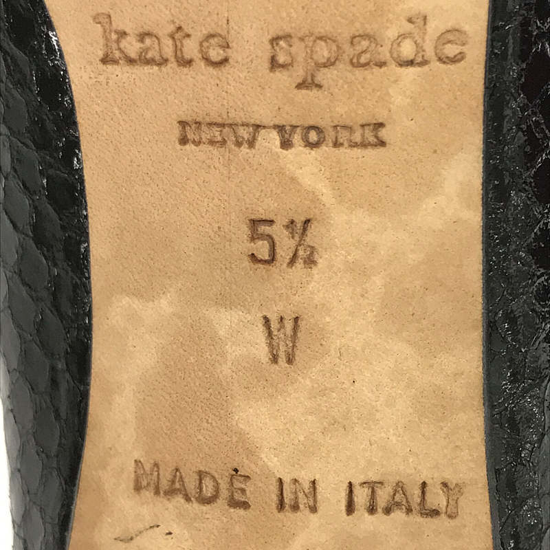 KATE SPADE / ケイトスペード KAROLINA  パイソン パターン ラウンドトゥ ヒール パンプス 箱・保存袋付き