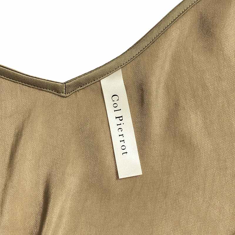 MUSE de Deuxieme Classe / ミューズドゥーズィーエムクラス 【Col Pierrot/コルピエロ】Vintage satin cami ワンピース