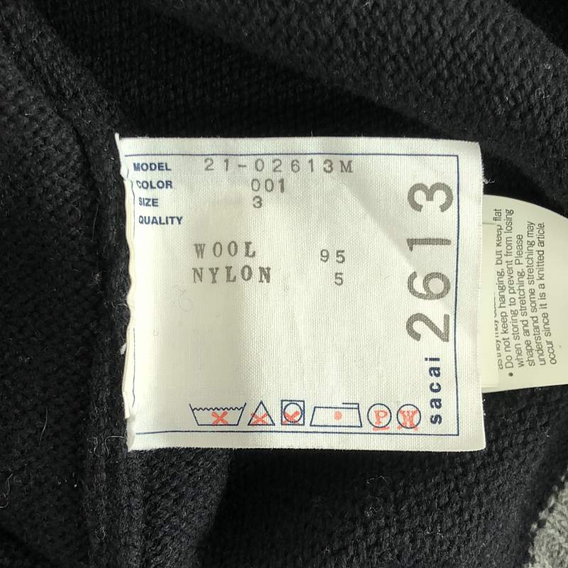 sacai / サカイ Wool Knit Pullover / ウール ニット プルオーバー