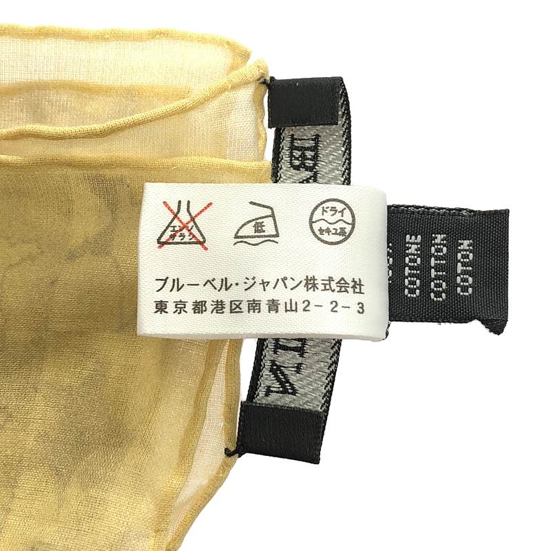 BALMAIN / バルマン コットン 総柄 プリント 大判ストール