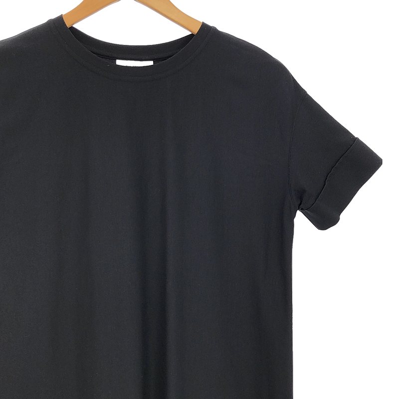 THE RERACS / ザリラクス ROUND HEM DRESS / ストレッチ サイドスリット ドレス ワンピース