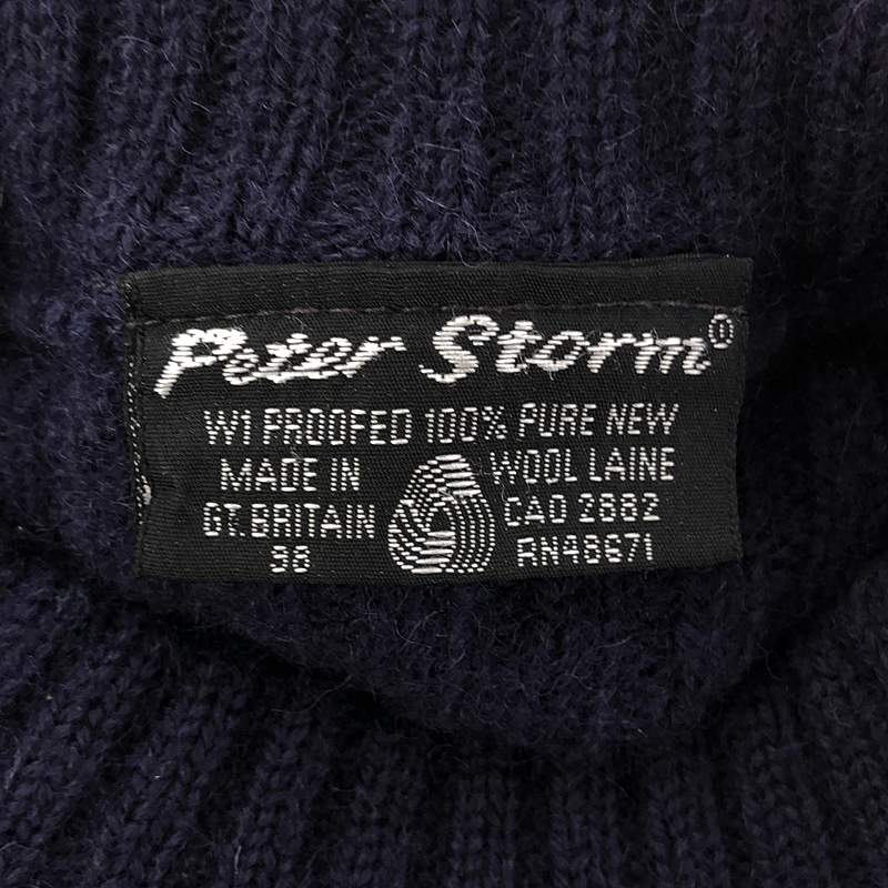 VINTAGE / ヴィンテージ古着 80s〜 Peter Storm 英国製 ウール エルボーパッチ クルーネックニット