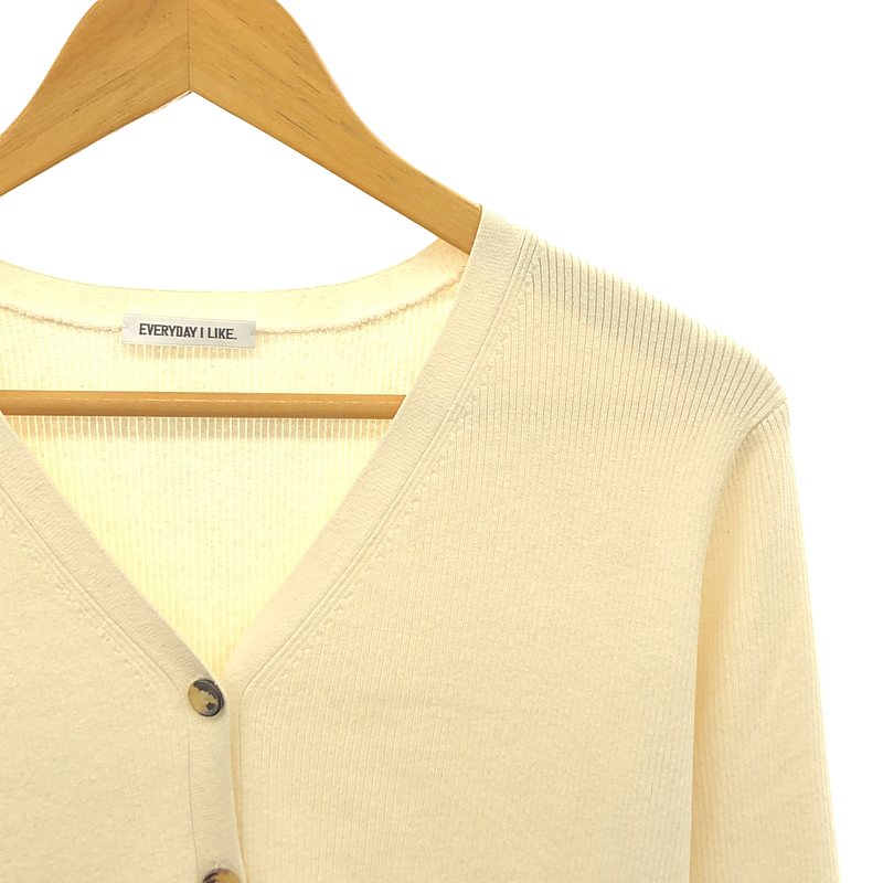 Deuxieme Classe / ドゥーズィエムクラス Li/si RIB Vネック カーディガン