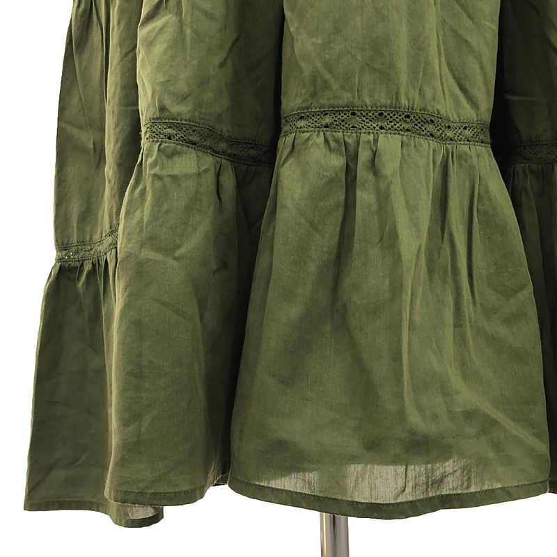 MERLETTE / マーレット シルク コットン ティアード ギャザー ボリューム ドレス ワンピース