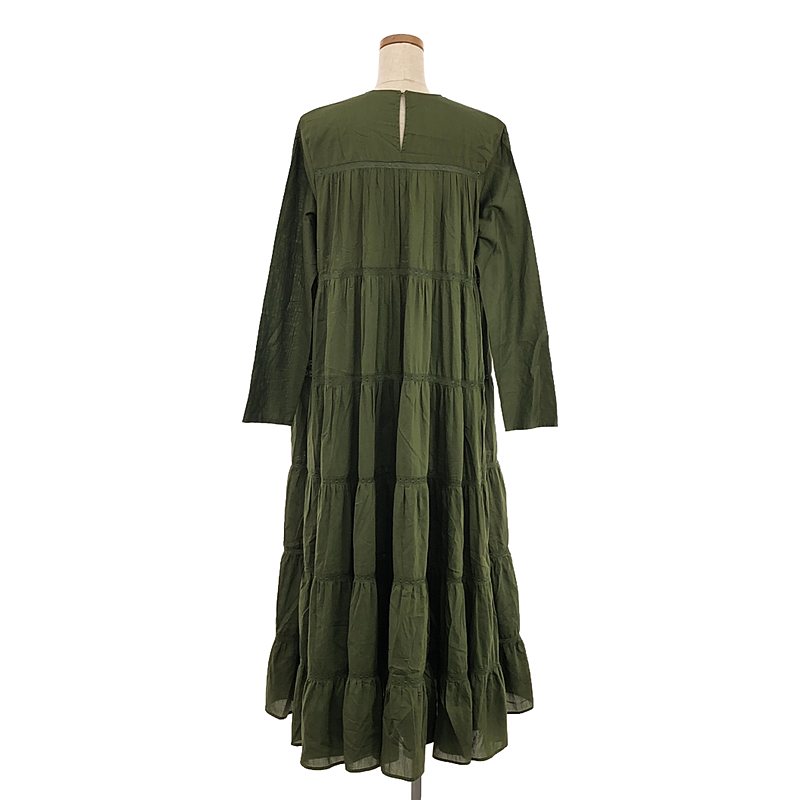 MERLETTE / マーレット シルク コットン ティアード ギャザー ボリューム ドレス ワンピース