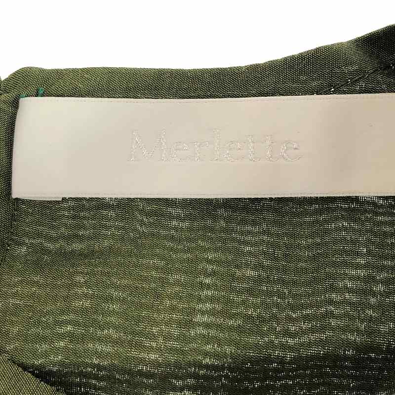 MERLETTE / マーレット シルク コットン ティアード ギャザー ボリューム ドレス ワンピース