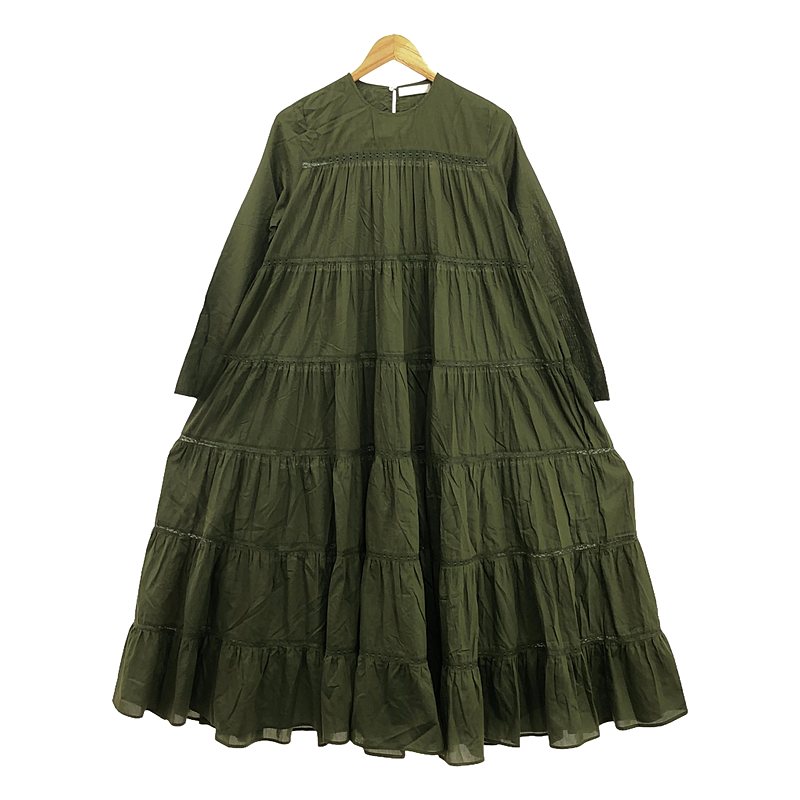 MERLETTE / マーレット シルク コットン ティアード ギャザー ボリューム ドレス ワンピース