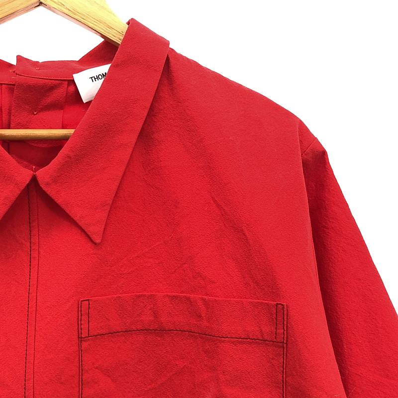 THOM BROWNE / トムブラウン ビッグポケット バックオープン プルオーバー シャツ ブラウス