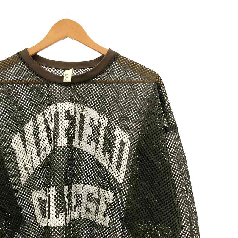 その他 メッシュ ロゴプリント ロングスリーブ Tシャツ