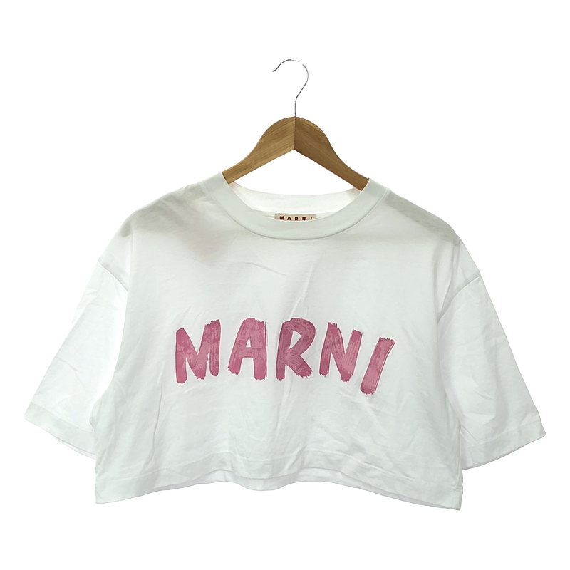 MARNI マルニ ロゴ プリント クロップド Tシャツ 送料関税込み ロゴプリント クロップドTシャツ | ブランド古着の買取・委託