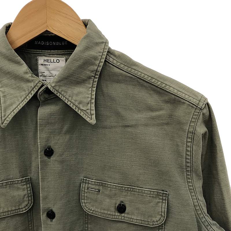 MADISON BLUE / マディソンブルー HAMPTON BACK SATIN SHIRT ハンプトンバックサテンシャツ