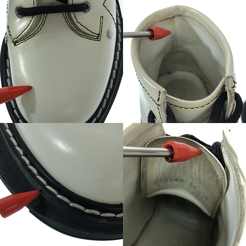 ALEXANDER MCQUEEN / アレキサンダーマックイーン レザー  レースアップ ショートブーツ