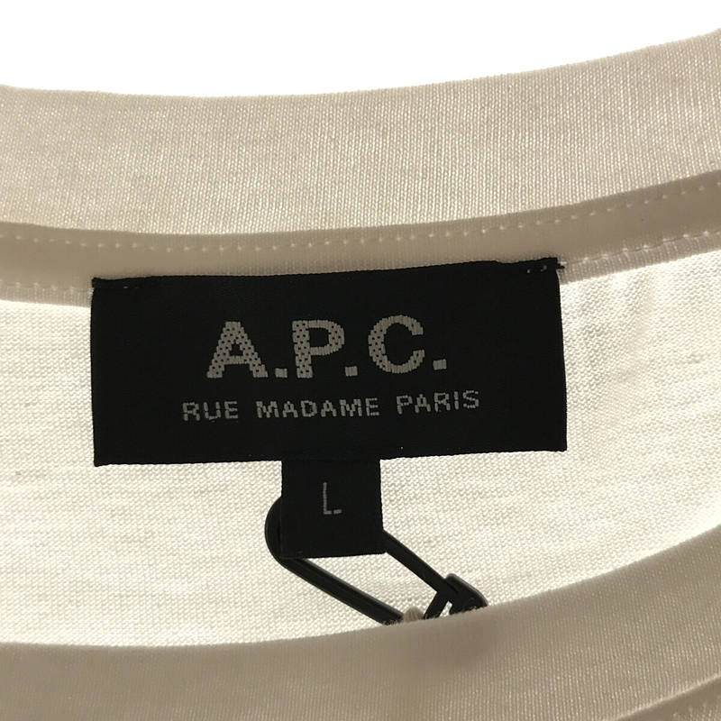 A.P.C. / アーペーセー Rue Madame ロゴ刺繍半袖Tシャツ