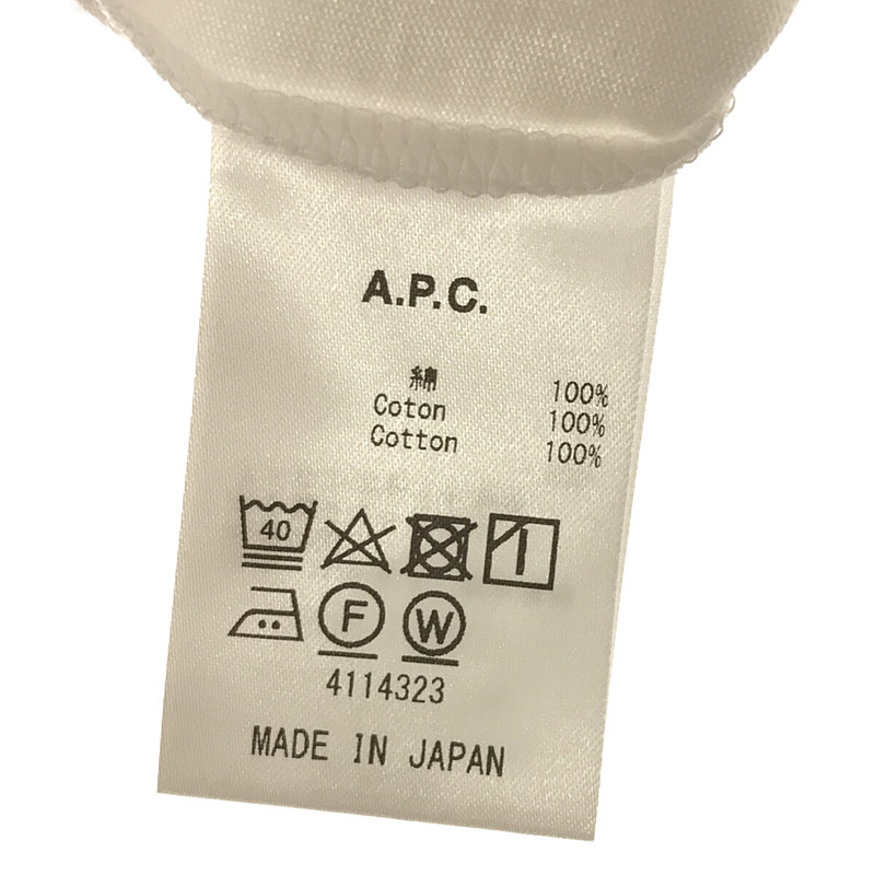 A.P.C. / アーペーセー Rue Madame ロゴ刺繍半袖Tシャツ