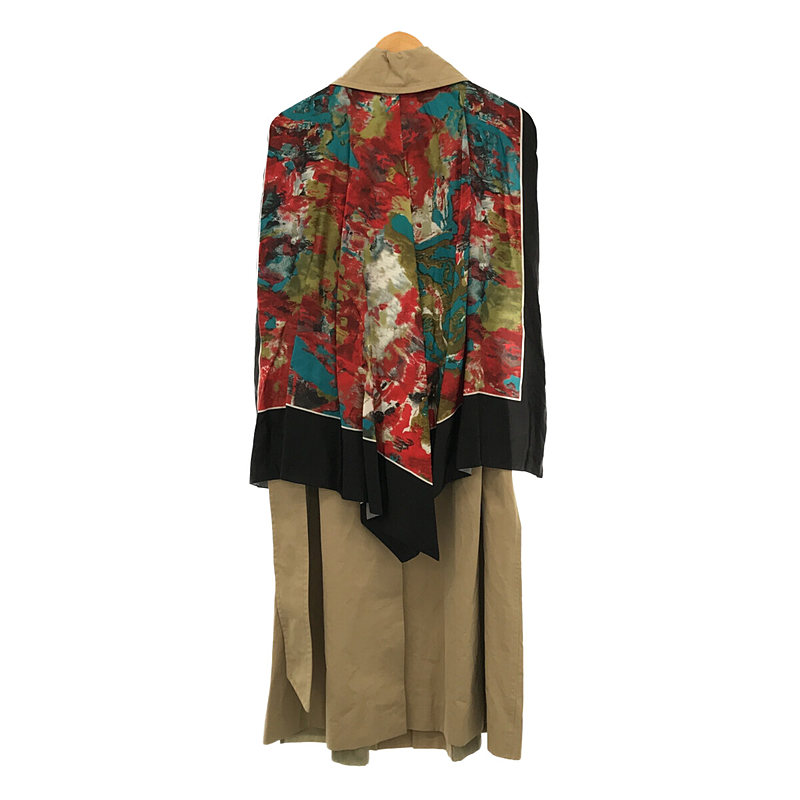 TOGA / トーガ タグ付き trench coat with print scarf スカーフドッキングトレンチベストコート