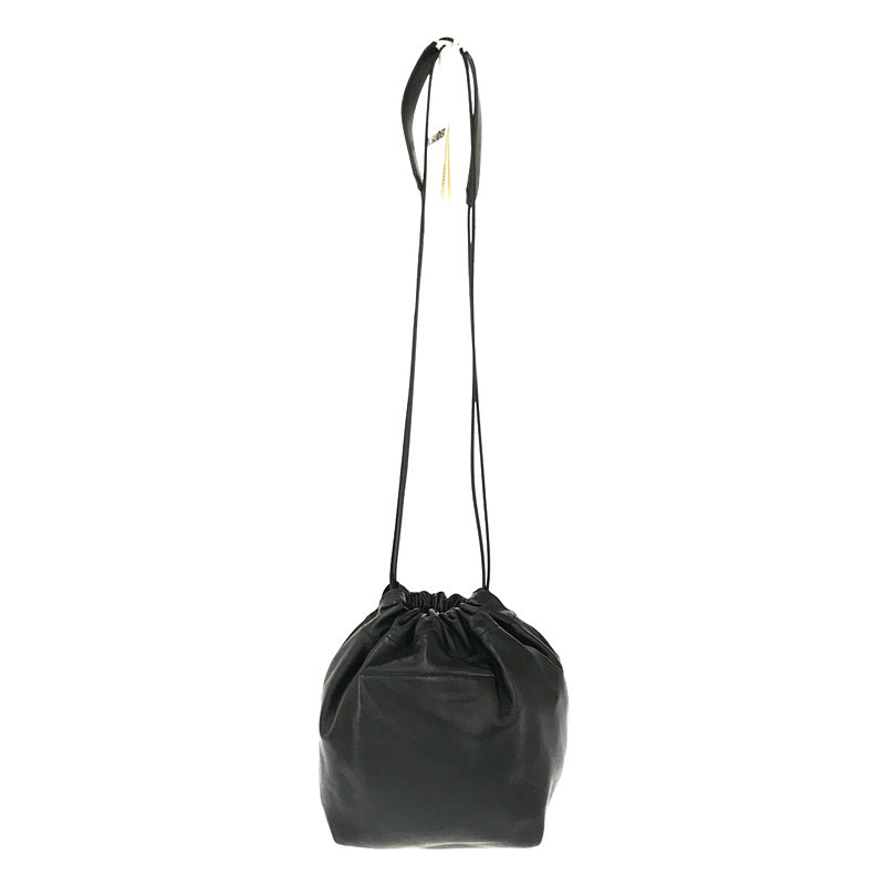 JIL SANDER / ジルサンダー DRAWSTRING SM CROSSBODY レザードローストリング巾着バッグ